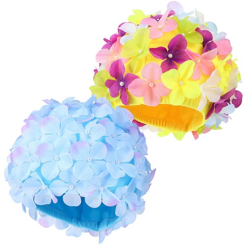 Women floral swim cap retro - floral,